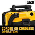 2-GALLON WET/DRY HEPA VACUUM 20V MAX AC/DC
