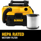 2-GALLON WET/DRY HEPA VACUUM 20V MAX AC/DC