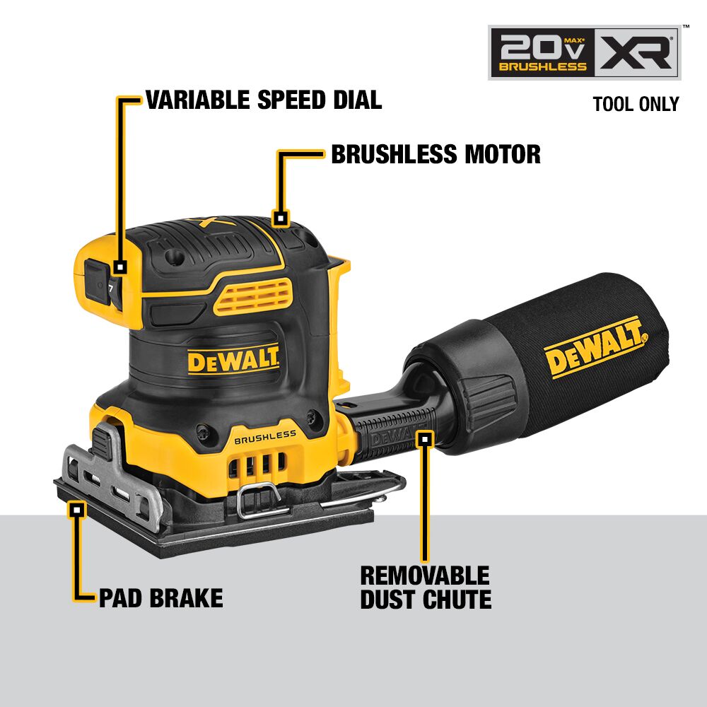 PONCEUSE 1/4 FEUILLE BRUSHLESS 20V MAX