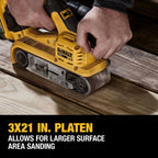 PONCEUSE À BANDE 3'' X 21'' BRUSHLESS 20V MAX XR