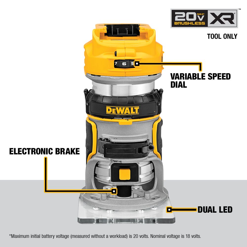 TOUPIE COMPACTE BRUSHLESS 20V MAX XR