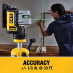 3-LINE GREEN LASER LEVEL (ALKALINE)