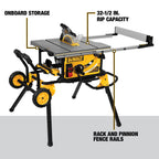 BANC DE SCIE 10'' ÉLECTRIQUE AVEC SUPPORT ROULANT