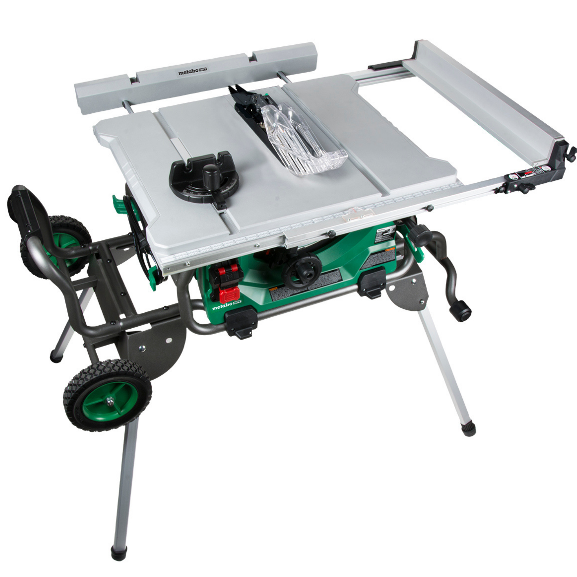 BANC DE SCIE 10'' AVEC SUPPORT À ROULETTES 15 AMP