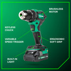 ENSEMBLE PERCEUSE À PERCUSSIONS 1/2'' 18V BRUSHLESS