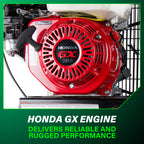 COMPRESSEUR 5.5HP 8 GALLONS GAZ HONDA SUR ROUE