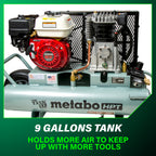 COMPRESSEUR 5.5HP 9 GALLONS SUR ROUE ''THE TANK XL''
