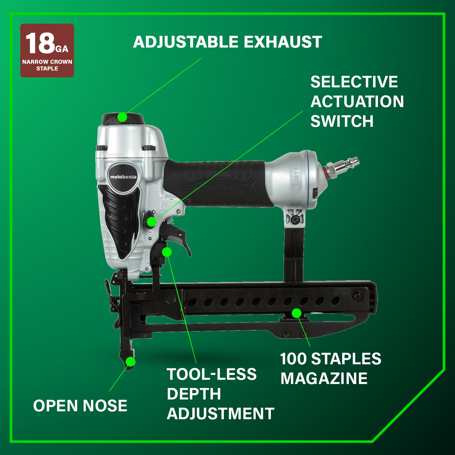 1/4" 18 GA CROWN STAPLER 1/2" TO 1-1/2" (K)