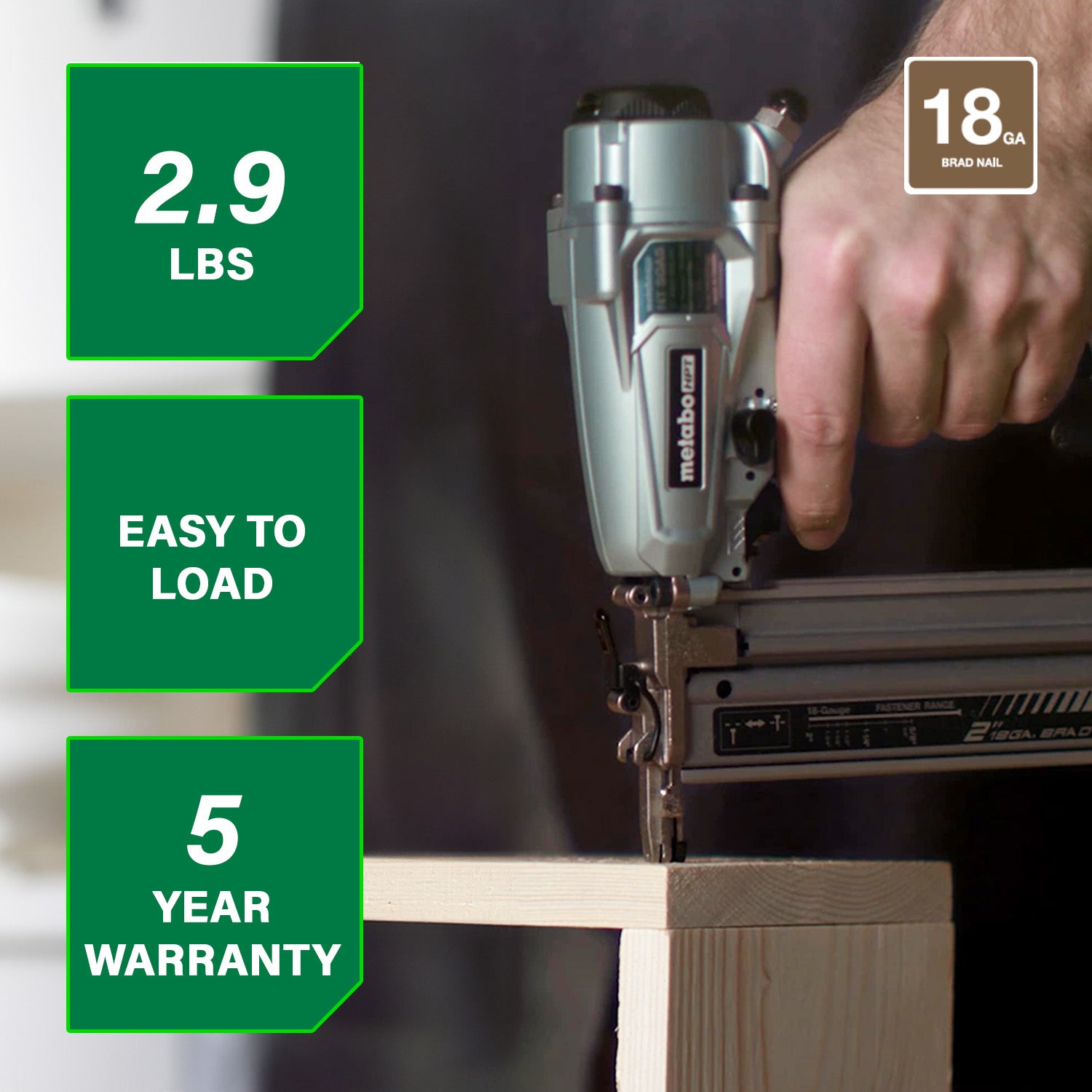 PRO SERIES 5/8" TO 2" 18-GAUGE BRAD NAILER