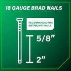 PRO SERIES 5/8" TO 2" 18-GAUGE BRAD NAILER