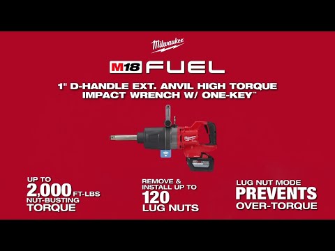 ENSEMBLE CLÉS À CHOCS 1'' EXT. POIGNÉE EN D M18 FUEL HD12.0