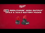 BATTERIE HIGH OUTPUT 2.5AH M12 REDLITHIUM CP2.5