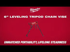 SUPPORT ÉTAU 6'' À CHAÎNE TRIPODE DE MISE À NIVEAU