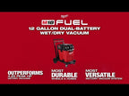 ENSEMBLE ASPIRATEUR 12 GALLONS SEC & HUMIDE M18 FUEL HD12.0