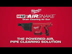 ENSEMBLE PISTOLET À AIR POUR NETTOYAGE DE DRAIN AIRSNAKE M12