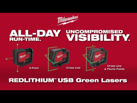 LASER CROISÉ VERT & POINTS D'APLOMB RECHARGEABLE PAR USB