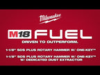 MARTEAU ROTATIF 1-1/8'' SDS+ M18 FUEL BRUSHLESS ONE-KEY™