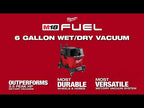 ASPIRATEUR 6 GALLONS SEC & HUMIDE M18 FUEL BRUSHLESS