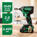 ENSEMBLE TOURNEVIS À CHOCS 1/4'' 18V BRUSHLESS
