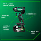 ENSEMBLE TOURNEVIS À CHOCS 1/4'' BRUSHLESS 36V ( 2.5AH )